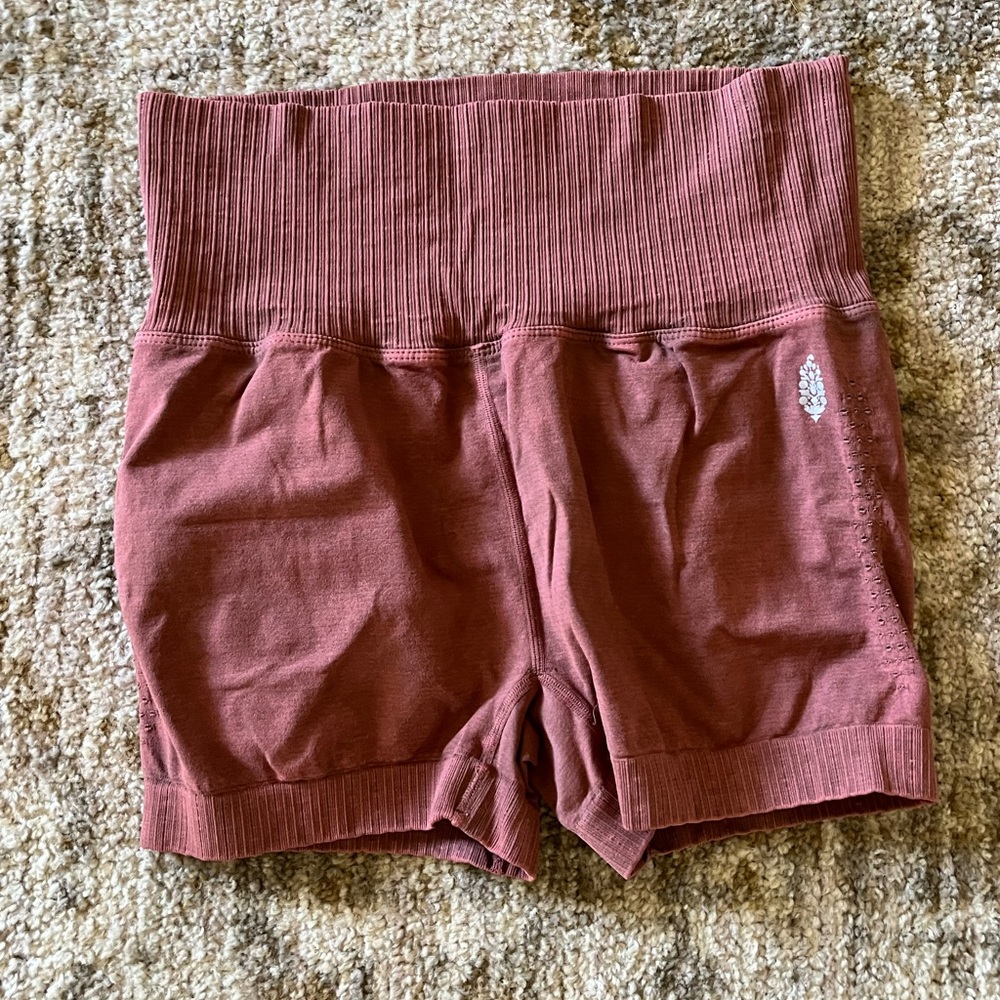 Free People, Good Karma Running Shorts, nutmeg, medium size